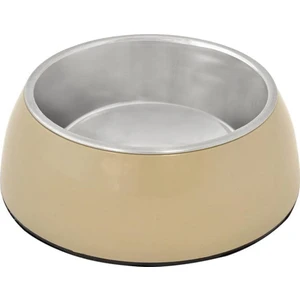 Socket Glossy Çelik Mama ve Su Kabı Ø13,2cm - 450 ml Taupe