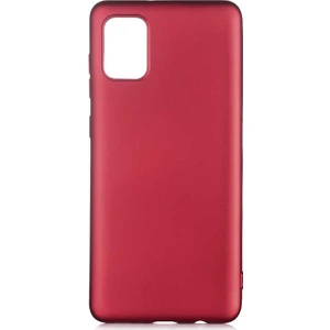 Tekno Grup Samsung Galaxy A31 Kılıf Mat Premium Silikon Kılıf Bordo + Cam Ekran Koruyucu