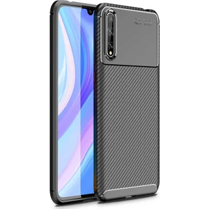 Tekno Grup Huawei P Smart S (Y8P) Kılıf Karbon Desenli Lux Negro Silikon Siyah