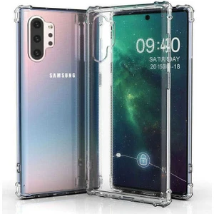 Tekno Grup Samsung Galaxy Note 10 Plus Kılıf Ultra Korumalı Şeffaf Anti Shock Kılıf + Tam Kaplayan 6D Polymer Nano Ekran Koruyucu