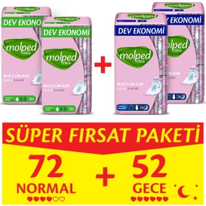 Ultra Anatomik Normal 36 Adet X 2 + Gece 26 Adet X 2 Süper Fırsat Paketi