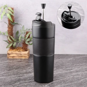 French Press Termos Kupa 500 ml Siyah
