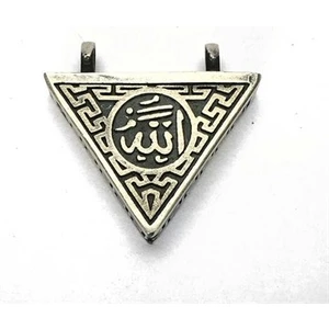 Osmanlı Gümüş Gümüş Kadın Cevşen Muska Haznesi Kolye Ucu Küçük Boy