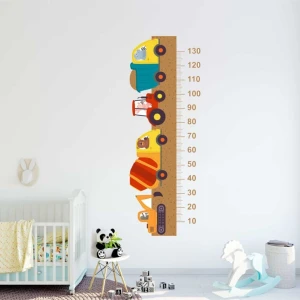 Kt Decoration Inşaat Ustaları Sevimli Hayvanlar Boy Ölçer Gelişim Tablosu Duvar Sticker