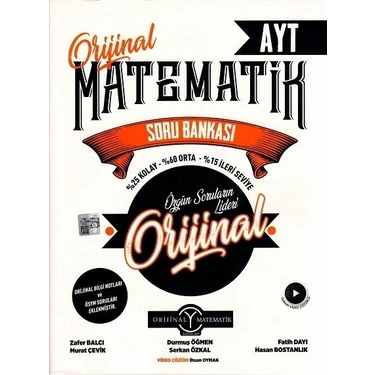 Orijinal Yayınları AYT Matematik Soru Bankası Yeni Nesil Çözümlü ve Açıklamalı