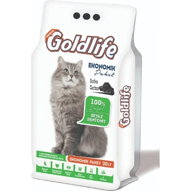 Goldlife Ekonomik Paket Active Carbon Kedi Kumu 20