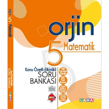 Gama Yayınları 5. Sınıf OrjinMatematik Konu Özetli Etkinlikli Soru