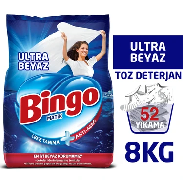 Bingo Matik Toz Çamaşır Deterjanı 4 kg Ultra Beyaz