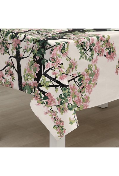 Eno Concept Renkli Ağaç Desenli Pamuk Kolay Temizlenebilir Leke Tutmaz Masa Örtüsü 140 x 200 cm