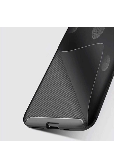 Fibaks Apple iPhone 7 Kılıf Rugged Armor Negro Karbon Silikon Siyah