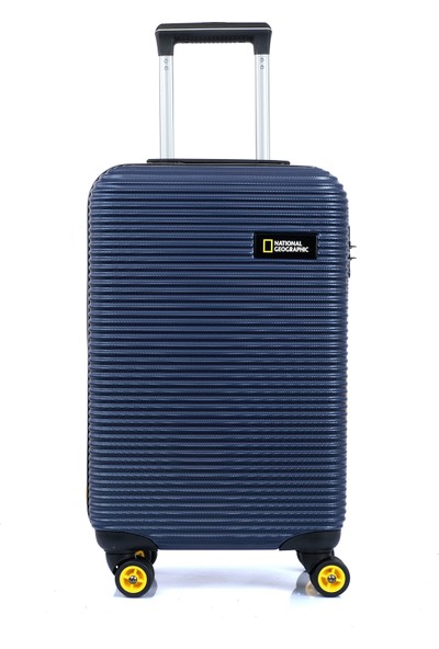 National Geographic Ng-Tr 01 Unisex Lacivert Çekçekli Orta Boy Sert Valiz