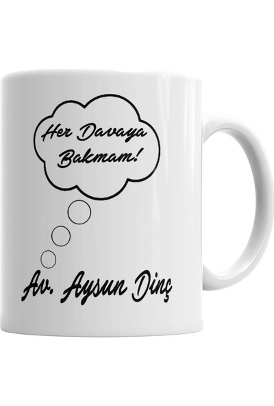 Baskı Dükkanı Kişiye Özel Avukat Kupa Bardak Porselen