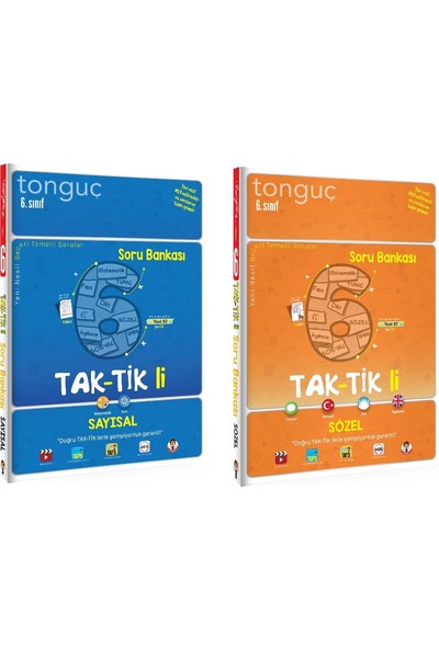 Tonguç Akademi 6. Sınıf Taktikli Sayısal + Sözel Soru Bankası Seti 2 Kitap