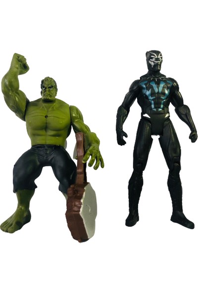 Misalanka Işıklı Hulk ve Kara Panter Avengers Marvel 2'li Figür