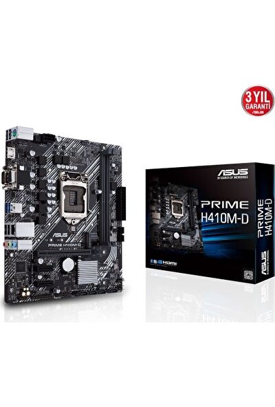 Asus Prime H410M-D Intel H410 (OC) DDR4 2933 MHz Lga1200 mAtx Anakart