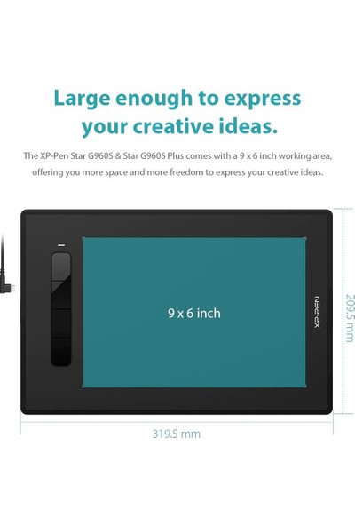 Xp-Pen G960S Plus 12.2x8.2 inc Grafik Tablet Dijital Silgi İçeriği