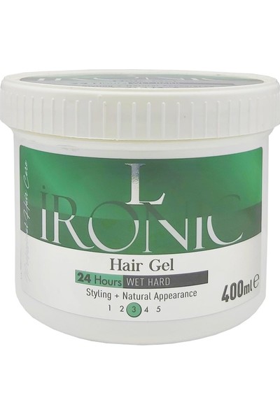 Ironic L Wet Hard Hair Gel 3 Saç Jölesi 400 ml
