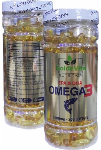 Goldevita Omega 3 Balık Yağı 200 Yumuşak Softgel