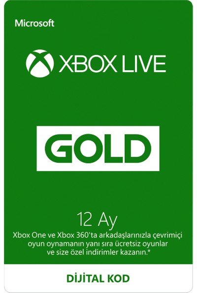 Xbox Live Gold Üyeliği - 12 Ay