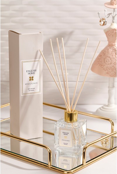 English Home Beyaz Çiçekler Kokulu Çubuk 100 ml Bej