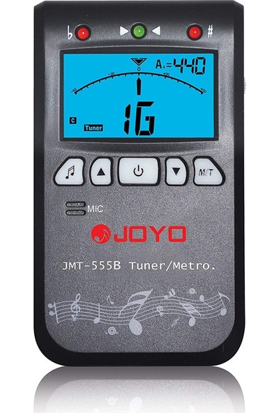Joyo JMT-555B Backlight 3 In 1 Metronom ve Tuner (Siyah)