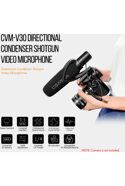 Comica CVM-V30 Pro Süper-Kardioid Yönlü Kondenser Video (Yurt Dışından)
