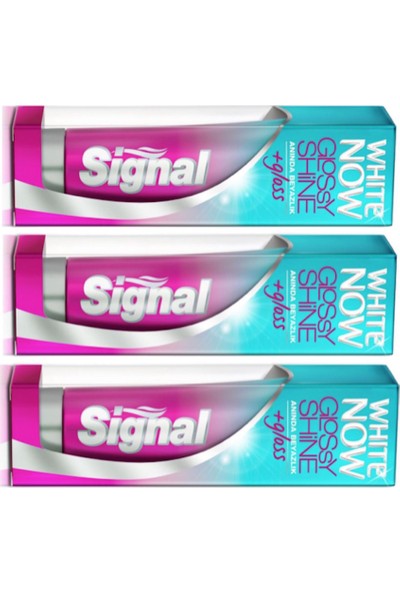 Signal White Now Glossy Shine Diş Macunu 75 ml x 3 Adet