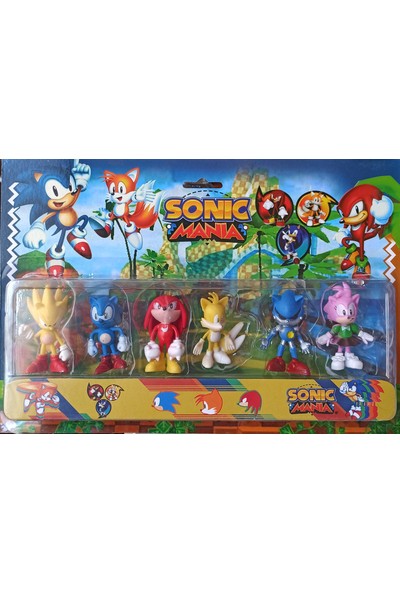 Kids Sonic Figürleri Sonic Mania Set 6'lı