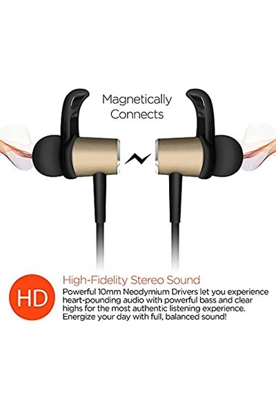 Hypergear Magbuds Kulak İçi Sporcu Bluetooth Kulaklık Siyah - Altın