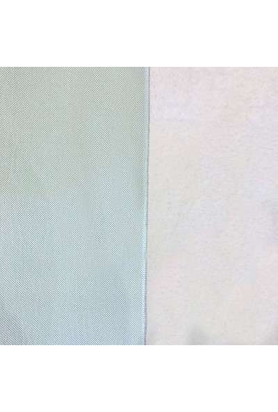 Ahsen 80 x 80-cm Yuvarlak Düz Renk Peluş Pofuduk Kaydırmaz Jel Taban Beyaz Renk Halı