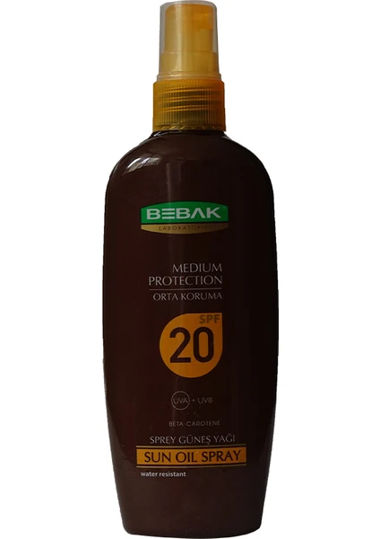 Güneş Yağı 20 Spf Orta Koruma Sprey 150 ml