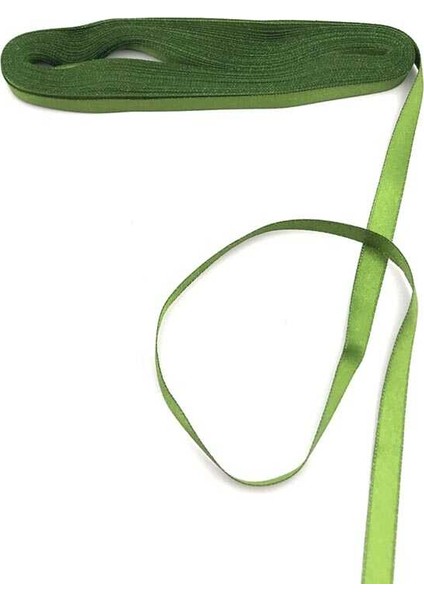 Yeşil Saten Kurdele 1 cm 10 Metre 1 Adet