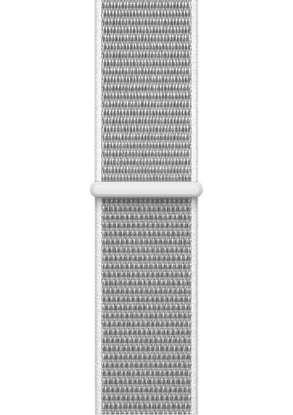 Spor Loop Kordon, Apple Watch Series SE/11/10/9/8/7/6/5/4/3 Uyumlu 49mm-46mm-45mm-44mm, Deniz Kabuğu Beyazı