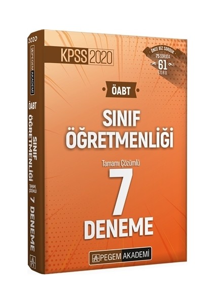 2020 KPSS ÖABT Sınıf Öğretmenliği Tamamı Çözümlü 7 Deneme