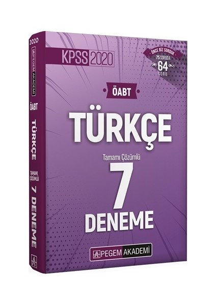 2020 KPSS ÖABT Türkçe Öğretmenliği Tamamı Çözümlü 7 Deneme