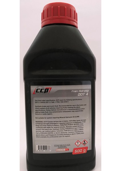 Fren Hidrolik Yağı Ccp Dot 4  Brake Fluıd 500 gr