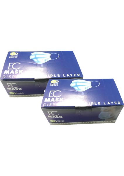 Telli 3 Katlı Cerrahi Maske 50'li 2 Adet
