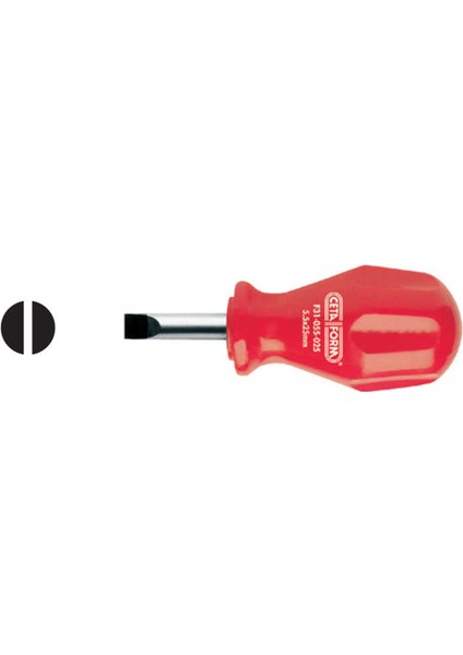 F31-065-025 Torex Topaç Düz Uçlu Tornavida 6.5X25 mm