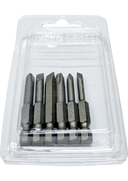 6 Parça 50Mm Düz Yıldız Bits Uç Seti