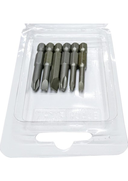 6 Parça 50Mm Düz Yıldız Bits Uç Seti