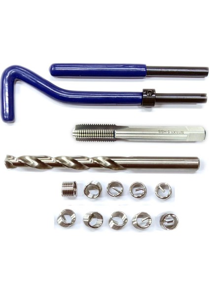 Vcoil Metrik 11 Diş Tamir Takımı 1.5 Diş (M11X1.5 Set)