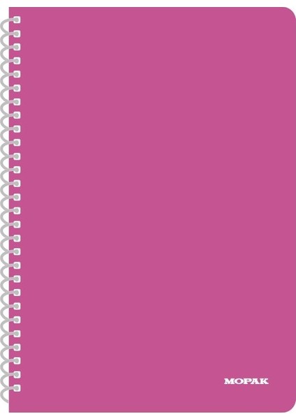 A4 Tam Boy Kareli Spiralli Telli Plastik Kapak Neon Renk Defter 96 Yaprak