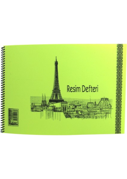 Resim Defteri Spiralli Plastik K. 25 Yaprak Resim Defteri 25 x 35 cm