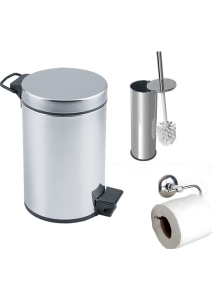 Banyo Çöp Kovası Seti Çöp Kovası Fırça Kağıtlık