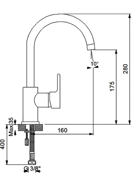 Premium Dönerli Lavabo Bataryası 832581