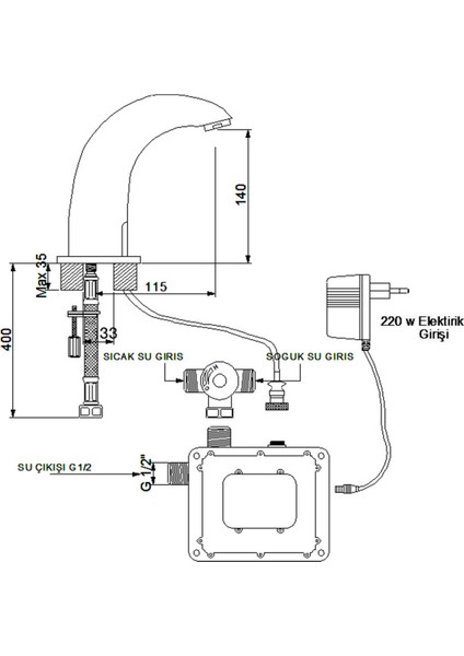 Tekno Elite Fotoselli Lavabo Bataryası Pilli-Elk 510523 fiyatları