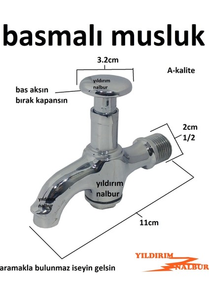 Basmalı Musluk Sebil Musluk Krom Çorba Musluk Kalite