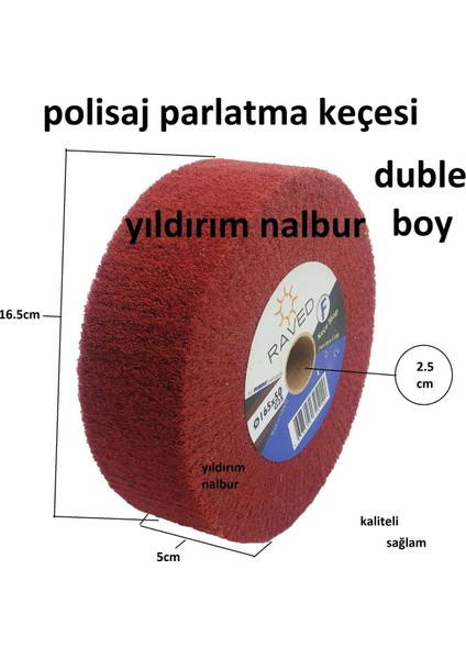 Cila Keçesi Gümüş Sarı Parlatıcı 165Lik Polisaj Duble Boyy