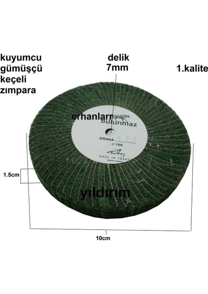 Zımparalı Keçe Kuyumcu Gümüşçü Parlatma Polisaj