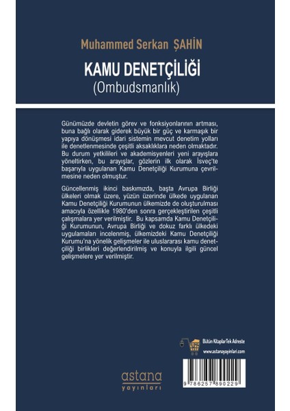 Kamu Denetçiliği (Ombudsman) ve Uygulama Örnekleri - Muhammed Serkan Şahin